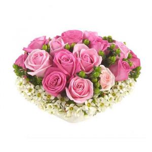 Centerpiece of Pink Roses