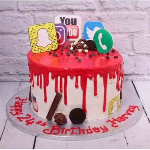 Social Media Themed Cake