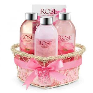 Pink Rose Bath and Body Home Spa Gift Set