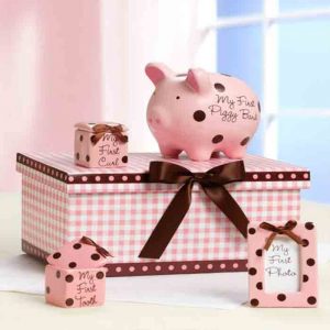 Classic Pink Baby's Firsts Keepsakes Set