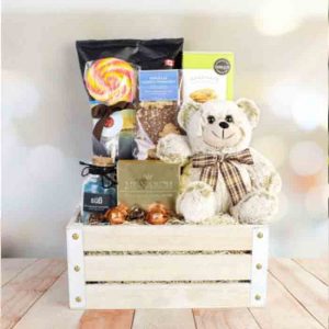 Cute Bear & Snack Gift Crate
