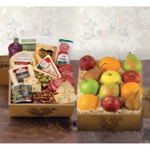 Fruit & Cheese Bonanza Double Decker Gift Box