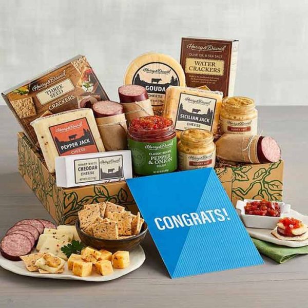 "Congratulations" Meat and Cheese Gift Box Deshbideshe
