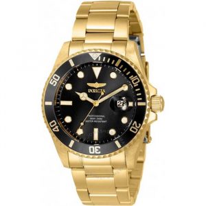 Pro Diver Black Dial Yellow Gold-plated