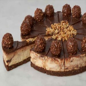 Vanilla Cheesecake With Ferrero Rocher & Nutella