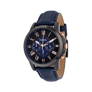 FossilGrant Chronograph Black and Blue Dial Men's Watch