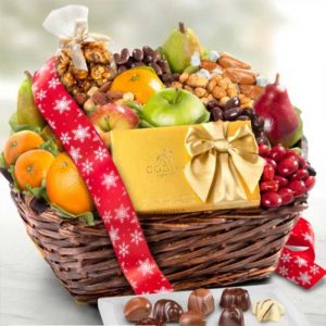 Exclusive Godiva, Fruit, & Sweets Holiday Basket