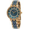 Quartz Crystal Blue Dial Ladies Watch