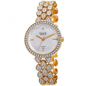Quartz Crystal Silver Dial Ladies Watch