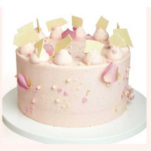 Pink Heart Sprinkle Cake