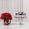 Red Roses Picture Mug Truffle Cake