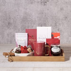 Indulgent Strawberries & Tea Gift Tray
