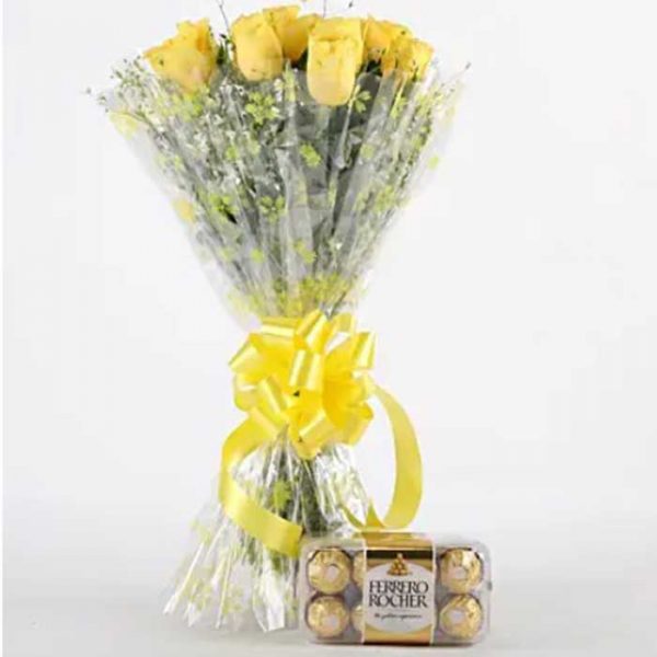 Yellow Roses & Ferrero Rochers