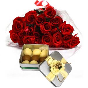 Mini Mithai Box With Roses