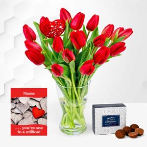 Lush Tulips with Card