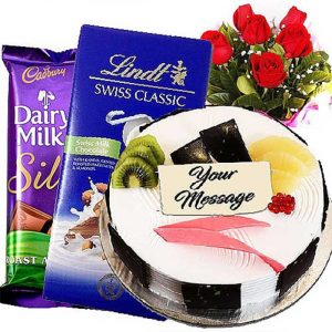 Cadbury-Lindt Chocolates, Cake and Flowers Treats