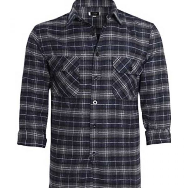 kraftd Men's Shirts Cotton Long Sleeve Casual Plaid Flannel Checkered Shirt