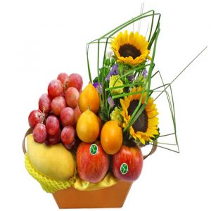 Mini Fruit Flower Basket contains