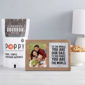 Father's Day Picture Frame with Bourbon Popcorn