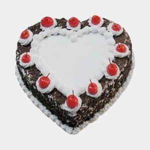Heart shaped Black Forest Cake