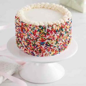 Rainbow Sprinkle Celebration Cake