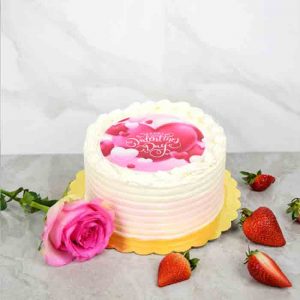 Happy Valentine's Day Vanilla Cake