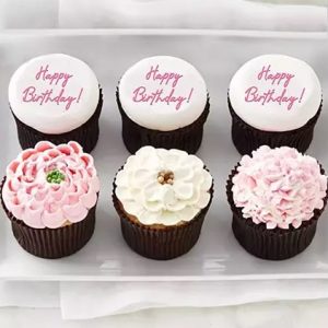 Birthday Flower Cupcakes