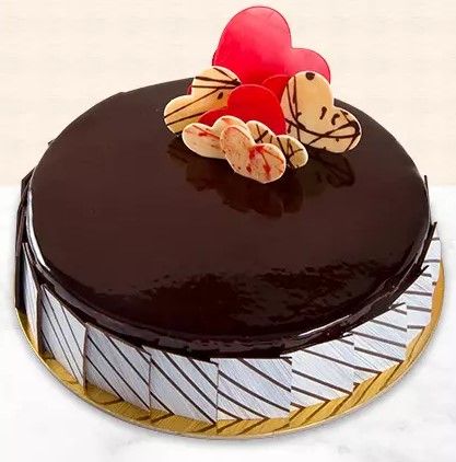 Chocolate Fudge Heart Cake 500gm
