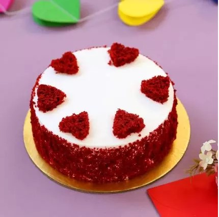 Red Hearts Velvet Cake Half Kg