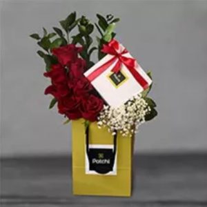 Red Roses And Patchi Chocolates