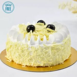 Sugar Free White Forest Cake Half Kg