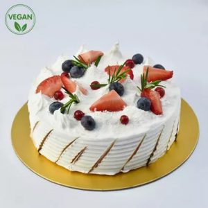 Vegan Vanilla Crunchy Cake Half Kg