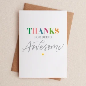 Being Awesome Thank You Greeting Card